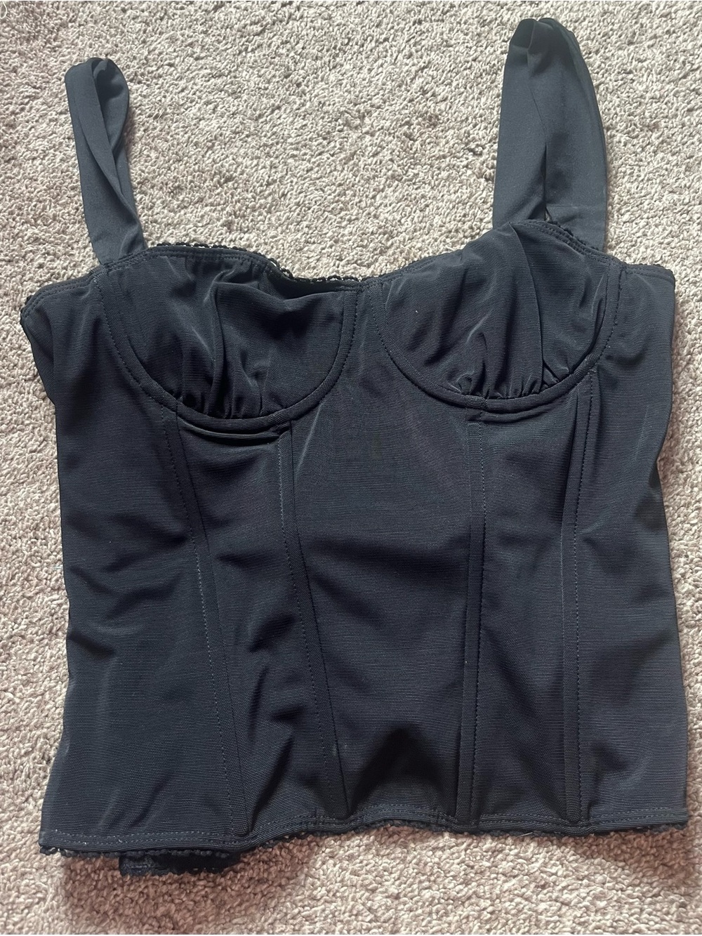 Edikted Black Bustier Camisole Top